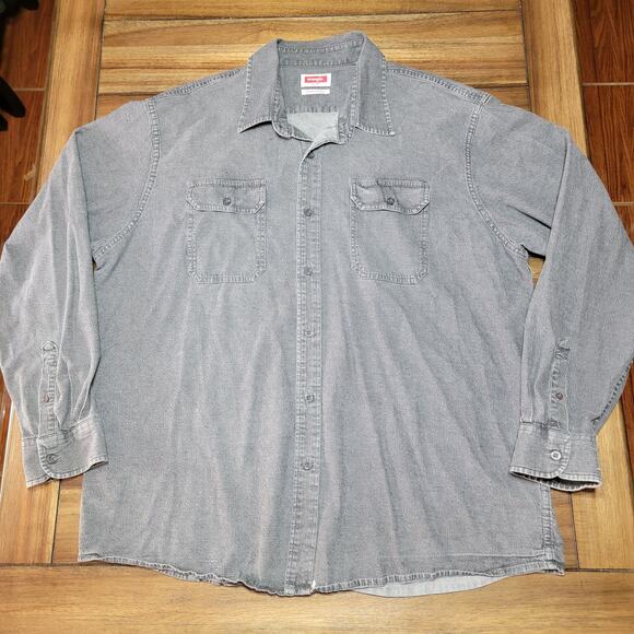 Wrangler Black Denim LS Full Button Shirt - Size 2XL - Picture 1 of 5